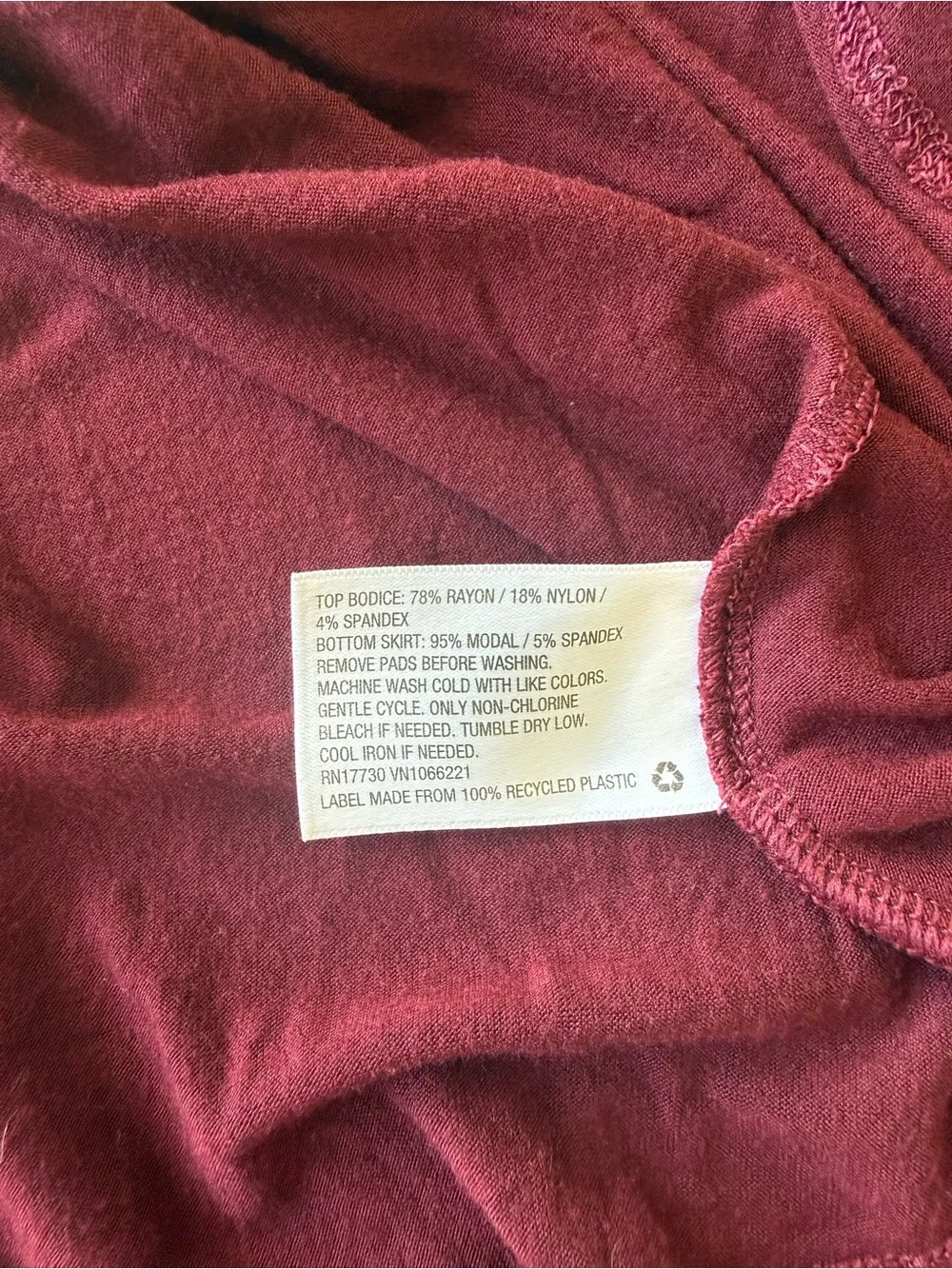 Gilligan & O'Malley Ribbed Scoop Neck Midi Dress in Deep Burgundy Sleepwear